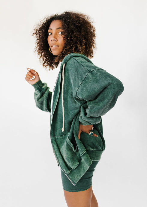 Wake Up Late Hoodie// Teal *RESTOCKED*